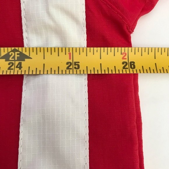 BAW Athletic Wear Red & White Two Stripe Pullover Jacket Men's Size Large - Picture 6 of 12